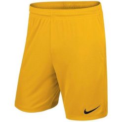 Spodenki dla dzieci Nike Park II Knit Short NB Junior żółty 725988 739. Żółte szorty Nike, bez wzorów, sportowe. Za 61.30 zł.