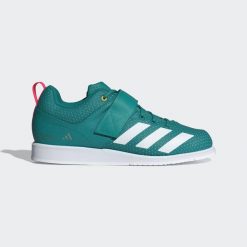 Buty Powerlift 5 Weightlifting. Białe buty treningowe adidas, bez wzorów, z materiału, bez zapięcia. W wyprzedaży za 383.20 zł.