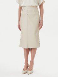 Bruuns Bazaar Spódnica z imitacji skóry Tuanelle BBW4392 Beżowy Regular Fit. Brązowe spódnice Bruuns Bazaar, bez wzorów, ze skóry. Za 429.99 zł.