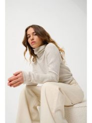 AUTHENTIC CASHMERE Kaszmirowy golf "Fornet" w kolorze kremowym rozmiar: XXL. Brązowe swetry AUTHENTIC CASHMERE, xxl, bez wzorów, z kaszmiru, bez ramiączek. Za 384.71 zł.