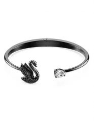 Swarovski Bransoletka z kryształami Swarovski rozmiar: L. Czarne bransoletki Swarovski, z kryształem, metalowe. Za 347.99 zł.