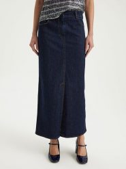 BGN Spódnica dżinsowa w kolorze granatowym rozmiar: 36. Niebieskie spódnice BGN, na co dzień, bez wzorów, maxi, proste. Za 52.30 zł.