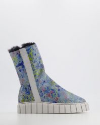 KOLOROWE ŚNIEGOWCE 373009 MULTI. Botki Venezia, bez wzorów, ze skóry, bez obcasa, bez zapięcia. Za 199.00 zł.