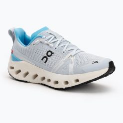 Buty do biegania damskie On Cloudsurfer Trail. Niebieskie buty do biegania On, bez wzorów, z materiału, bez zapięcia, do biegania. Za 539.99 zł.