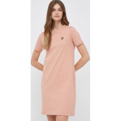 Lyle & Scott sukienka bawełniana kolor pomarańczowy mini prosta. Brązowe sukienki Lyle & Scott, na co dzień, l, bez wzorów, z bawełny, bez kołnierzyka, bez ramiączek, mini, proste. W wyprzedaży za 154.99 zł.