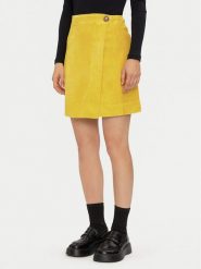 United Colors Of Benetton Spódnica mini 4Q5GD0048 Żółty Regular Fit. Żółte spódnice United Colors Of Benetton, bez wzorów, z syntetyku, mini. Za 139.99 zł.