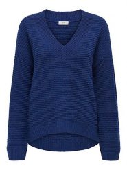 JDY Sweter w kolorze granatowym rozmiar: XXL. Niebieskie swetry JDY, xxl, bez wzorów, ze splotem, bez ramiączek. Za 66.16 zł.