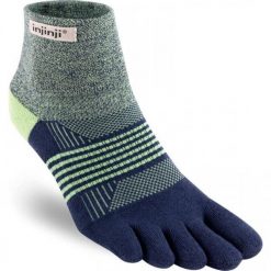 Skarpety trailowe damskie Injinji Mini-Crew. Niebieskie skarpetki Injinji, bez wzorów. Za 148.50 zł.