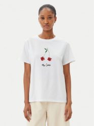 Marella T-Shirt Cappero 2515971052 Biały Regular Fit. Białe t-shirty Marella, s, bez wzorów, z bawełny, bez kołnierzyka, bez ramiączek. Za 349.99 zł.