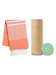 Towel to Go Chusta hammam "Zenk" w kolorze pomarańczowym - 180 x 100 cm rozmiar: onesize. Pomarańczowe chusty Towel to Go, bez wzorów, z bawełny. Za 69.99 zł.