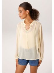 Aniston Bluzka w kolorze żółtym rozmiar: 36. Żółte bluzki Aniston, bez wzorów, bez kołnierzyka, bez ramiączek. Za 130.99 zł.