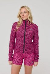 Kurtka Infinite Cropped Zipped - Różowy Leopard. Czerwone kurtki OOSC, l, bez wzorów, z materiału, sportowe, bez kaptura. Za 245.99 zł.