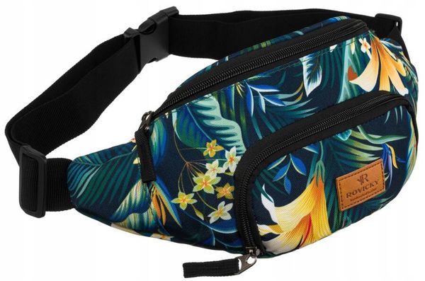 Saszetka damska Rovicky R-WB26 kwiaty. Nerki i saszetki ROVICKY, bez wzorów, z włókna, klasyczne, bez dodatków. Za 18.99 zł.