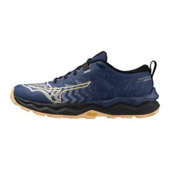 Damskie buty trailowe Mizuno Wave Daichi 8. Brązowe buty do biegania Mizuno, bez wzorów, bez zapięcia, do biegania, mizuno wave. Za 369.99 zł.