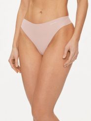 Calvin Klein Underwear Stringi 000QD5103E Różowy. Czerwone stringi Calvin Klein Underwear, bez wzorów, z bawełny. Za 59.99 zł.