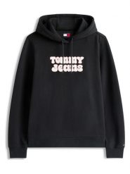 TOMMY JEANS Bluza w kolorze czarnym rozmiar: 3XL. Czarne bluzy Tommy Jeans, xl, bez wzorów, z bawełny, bez ramiączek, z kapturem. Za 270.39 zł.