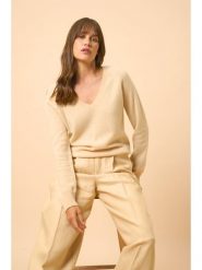 Just Cashmere Kaszmirowy sweter "Phoebe" w kolorze beżowym rozmiar: S. Brązowe swetry Just Cashmere, s, bez wzorów, z kaszmiru, bez ramiączek. Za 268.55 zł.