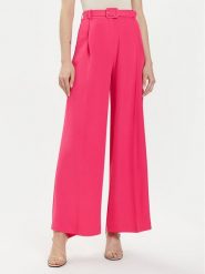 Maryley Spodnie palazzo 24EB509/04FU Różowy Wide Leg. Czerwone spodnie materiałowe Maryley, bez wzorów, z materiału. Za 159.99 zł.