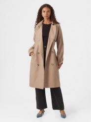 Vero Moda Trencz Doreen 10301287 Beżowy Regular Fit. Brązowe płaszcze Vero Moda, xl, bez wzorów, z syntetyku, bez kaptura. Za 119.99 zł.