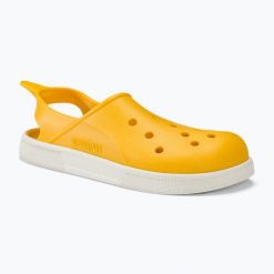 Sandały juniorskie BOATILUS Cloggy. Czerwone sandały Boatilus, bez wzorów, bez obcasa, bez zapięcia. Za 59.99 zł.
