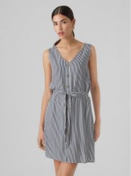 Vero Moda Sukienka letnia Bumpy 10286519 Granatowy Regular Fit. Niebieskie sukienki Vero Moda, m, bez wzorów, z wiskozy, bez kołnierzyka, bez ramiączek. Za 89.99 zł.