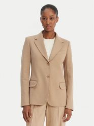 Weekend Max Mara Marynarka Ginnasta 2615911011 Beżowy Slim Fit. Brązowe marynarki i żakiety Weekend Max Mara, l, bez wzorów, z bawełny, bez ramiączek. Za 1,419.00 zł.