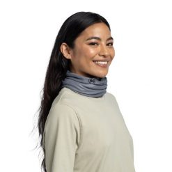 Komin na szyję - Bandana BUFF Coolnet UV® Solid. Szare szaliki i kominy Buff, na lato, bez wzorów, z elastanu. Za 99.90 zł.