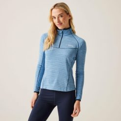 Polar turystyczny damski Yonder II. Niebieskie bluzy z polaru Regatta, bez wzorów, z polaru, trekkingowe. W wyprzedaży za 129.65 zł.