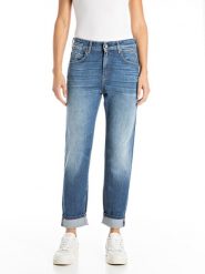 Replay Dżinsy - Slim Boyfit - w kolorze niebieskim rozmiar: W32/L30. Niebieskie jeansy Replay, l, z aplikacjami, klasyczne. Za 289.95 zł.
