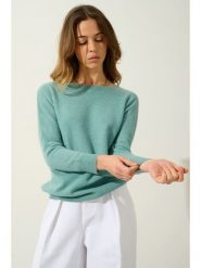 AUTHENTIC CASHMERE Kaszmirowy sweter "Goléon" w kolorze turkusowym rozmiar: M. Niebieskie swetry AUTHENTIC CASHMERE, m, bez wzorów, z kaszmiru, bez ramiączek. Za 371.59 zł.