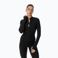 Bluza treningowa damska Cardio Bunny Zipper Blouse. Czarne bluzy bez kaptura Cardio Bunny, s, bez wzorów, z elastanu, bez kaptura, na fitness i siłownię. Za 171.99 zł.