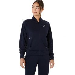 Damska bluza dresowa Asics Warm-Up. Niebieskie bluzy ASICS, m, bez wzorów, z dresówki, bez ramiączek, bez kaptura. Za 324.00 zł.