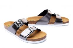 DR. BRINKMANN 700993-9 anthrazit, klapki profilaktyczne damskie. Szare klapki Dr. Brinkmann, bez wzorów, bez obcasa, bez zapięcia. Za 204.90 zł.