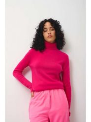 AUTHENTIC CASHMERE Kaszmirowy golf "Bise" w kolorze różowym rozmiar: M. Różowe swetry AUTHENTIC CASHMERE, na lato, m, bez wzorów, z kaszmiru, bez ramiączek. Za 300.78 zł.