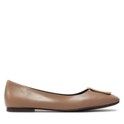 Baleriny Tory Burch. Brązowe baleriny Tory Burch, bez wzorów, bez obcasa, bez zapięcia. Za 869.99 zł.