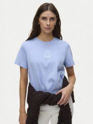 Vero Moda T-Shirt Sara 10311633 Błękitny Regular Fit. Niebieskie t-shirty Vero Moda, s, bez wzorów, z bawełny, bez kołnierzyka, bez ramiączek. Za 99.99 zł.
