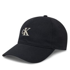 Czapka z daszkiem Calvin Klein Jeans. Czarne czapki z daszkiem Calvin Klein Jeans, bez wzorów, z jeansu. Za 109.99 zł.