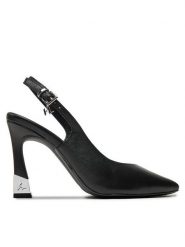 KARL LAGERFELD Sandały KL33524 Czarny. Czarne sandały KARL LAGERFELD, bez wzorów, ze skóry, bez obcasa, na szpilce, bez zapięcia. Za 989.99 zł.