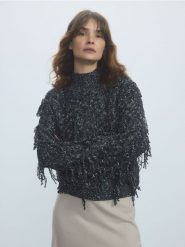 Sweter z wełną - wielobarwny. Swetry Reserved, l, bez wzorów, z bawełny, bez ramiączek. Za 239.99 zł.