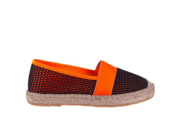 Espadryle Bayla-115 104130 Naranja, Czarny/ Pomarańczowy, Materiał - 40. Brązowe espadryle Bayla, bez wzorów, z materiału, bez obcasa. W wyprzedaży za 62.10 zł.
