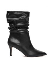Nine West Botki CEO-SAMIRA-01 Czarny. Czarne botki Nine West, bez wzorów, z materiału, bez obcasa, na szpilce, bez zapięcia. Za 269.99 zł.