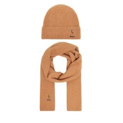 Zestaw Szalik i Czapka Polo Ralph Lauren. Brązowe szaliki i kominy Polo Ralph Lauren, bez wzorów. Za 929.99 zł.
