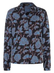 More & More Bluzka w kolorze niebiesko-czarnym rozmiar: 42. Czarne bluzki More & More, s, bez wzorów, z wiskozy, klasyczne, bez kołnierzyka, bez ramiączek. Za 86.99 zł.