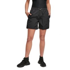 Szorty nylon froissé femme Urban Classics. Czarne szorty Urban Classics, bez wzorów, z nylonu. Za 168.00 zł.
