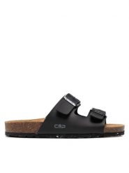 CMP Klapki Thalitha Slipper 3Q91016 Czarny. Czarne klapki CMP, bez wzorów, ze skóry, bez obcasa, bez zapięcia. Za 124.99 zł.