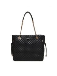 Guess Torebka Everlee HWQG86 79220 Czarny. Czarne torebki klasyczne Guess, z aplikacjami, ze skóry, bez dodatków. Za 519.99 zł.