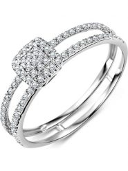 Revoni Złoty pierścionek z diamentami rozmiar: 58. Szare pierścionki Revoni, z diamentem, złote. Za 1,731.99 zł.