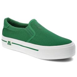 Zielone Tenisówki Big Star Sportowe Obuwie Damskie. Zielone buty sportowe lifestyle BIG STAR, bez wzorów, z gumy, retro, bez zapięcia. Za 109.00 zł.