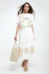 Spódnica midi z haftem Orme WEEKEND MAX MARA. Spódnice Weekend Max Mara, s, bez wzorów, midi. W wyprzedaży za 1,135.20 zł.