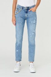 JUST CAVALLI Błękitne jeansy Super Slim Chain. Niebieskie jeansy Just Cavalli, bez wzorów, z bawełny. W wyprzedaży za 899.99 zł.
